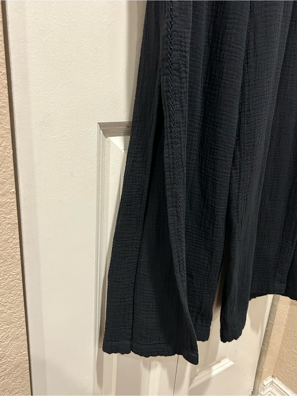 Aerie Wide Leg Cotton Gauze Side Slit Coastal Beachy Pants , M - Picture 7 of 11